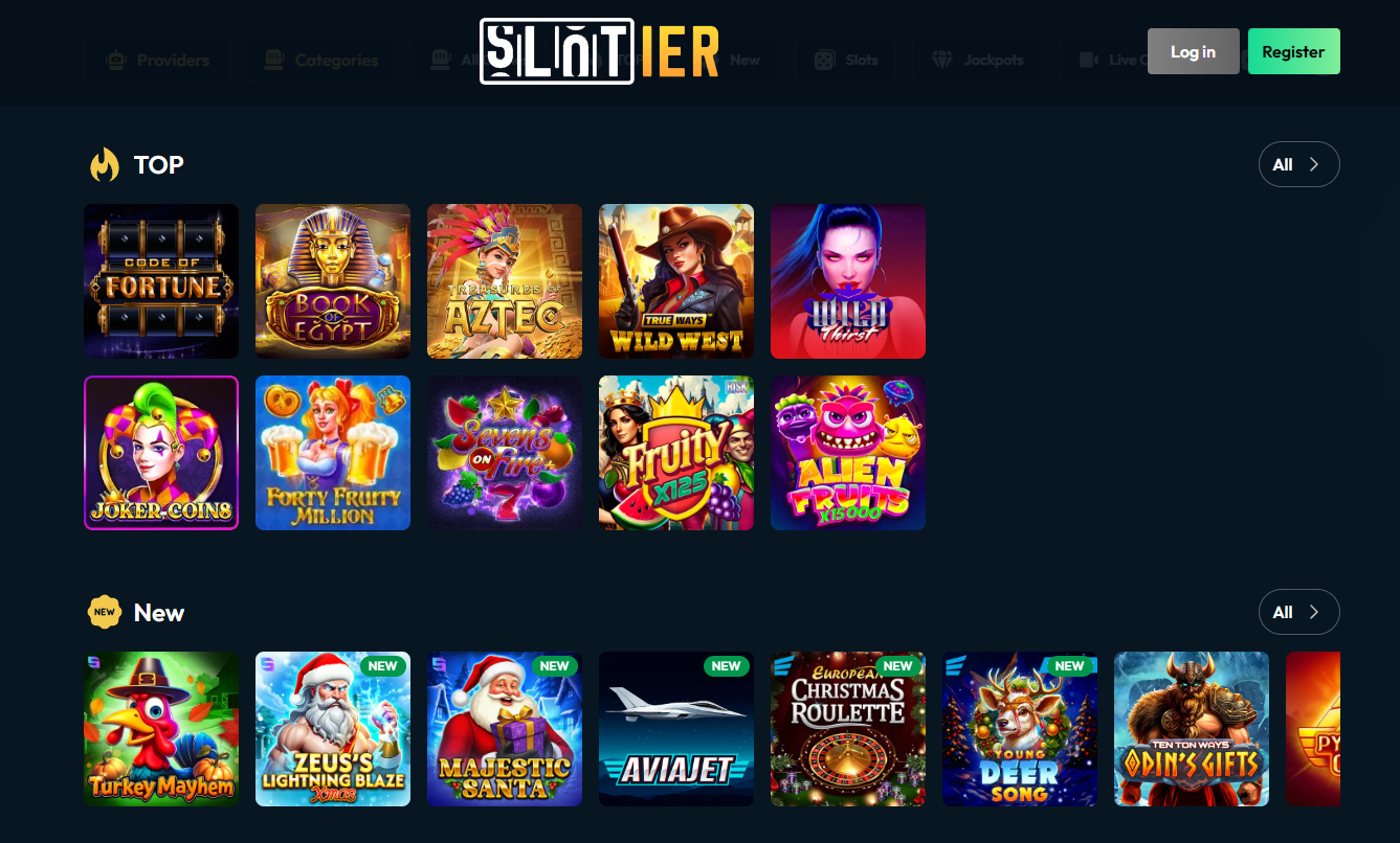 Discover the Full Game Collection at Slotier Casino