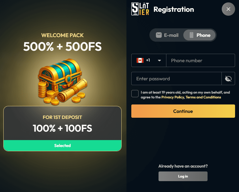 Slotier Casino Games 2026 Generous Welcome Bonus Package 💼